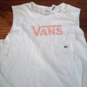 Vans pink drop muscle tank top size XS 📢NWT📢